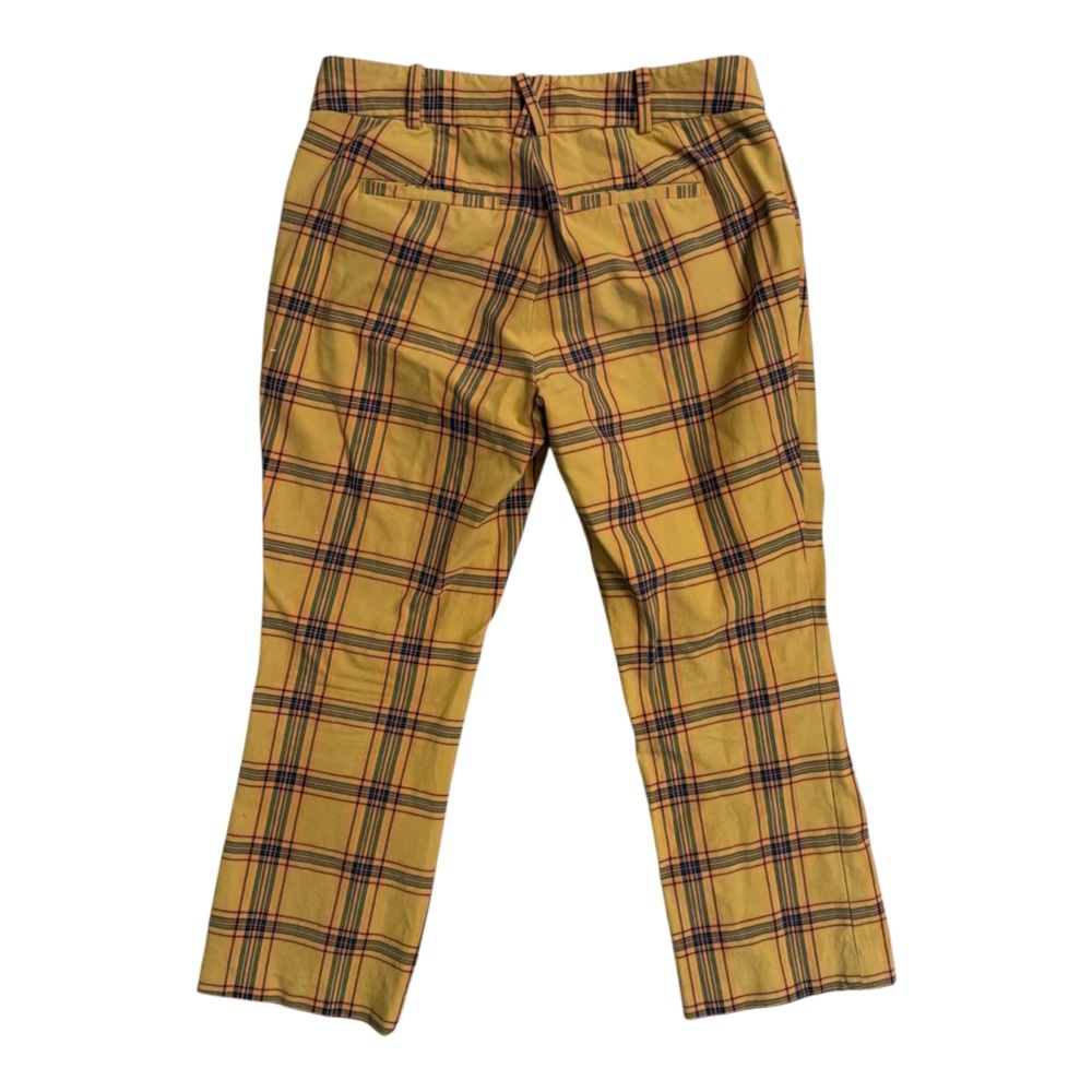 Anthropologie Maeve The Essential "Slim Kick Flare Plaid Pants Sz 6 - Picture 3 of 5